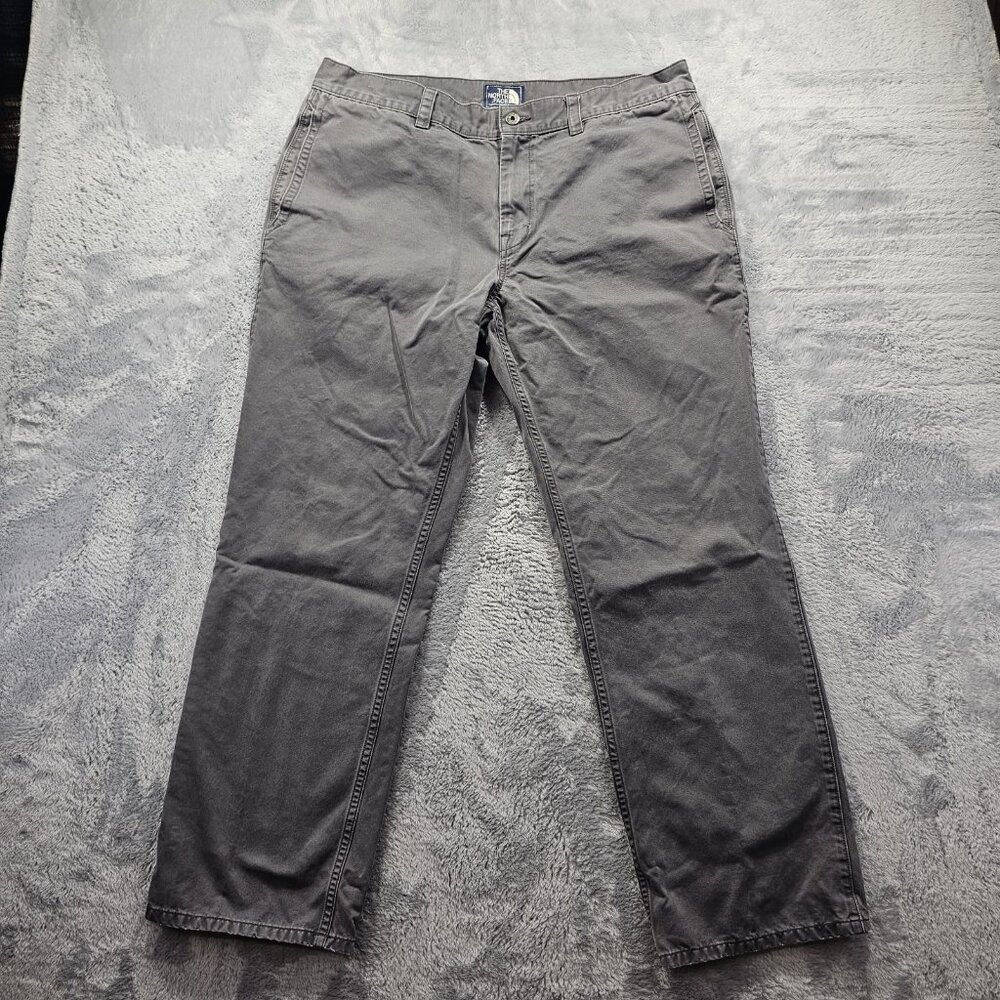 The North Face Pants Mens 38 (36x30.5) Canvas Outdoor Hiking Trousers Charcoal